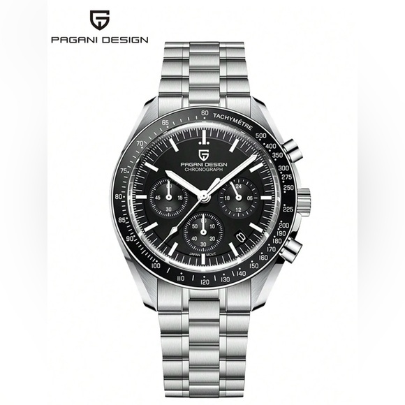 PAGANI DESIGN PD-1701 Moon Men's Chronograph Watch VK63 Quartz Sapphire 100M